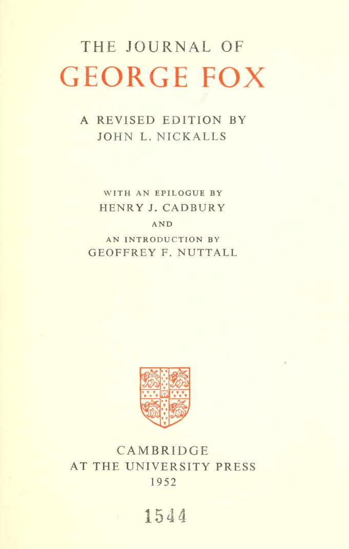 Friendly Friday – George Fox Journal Discussion Group